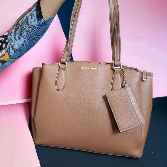 Anne Klein Marcie Triple Compartment Tote, Chestnut - Picture 1 of 11